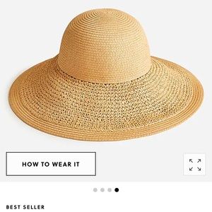 JCrew textured summer straw hat